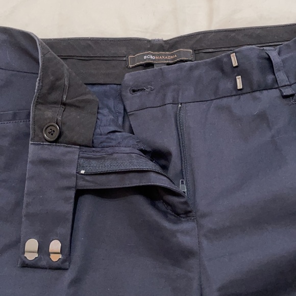BCBGMaxAzria dark blue cotton trouser pants size 2 - Picture 6 of 8